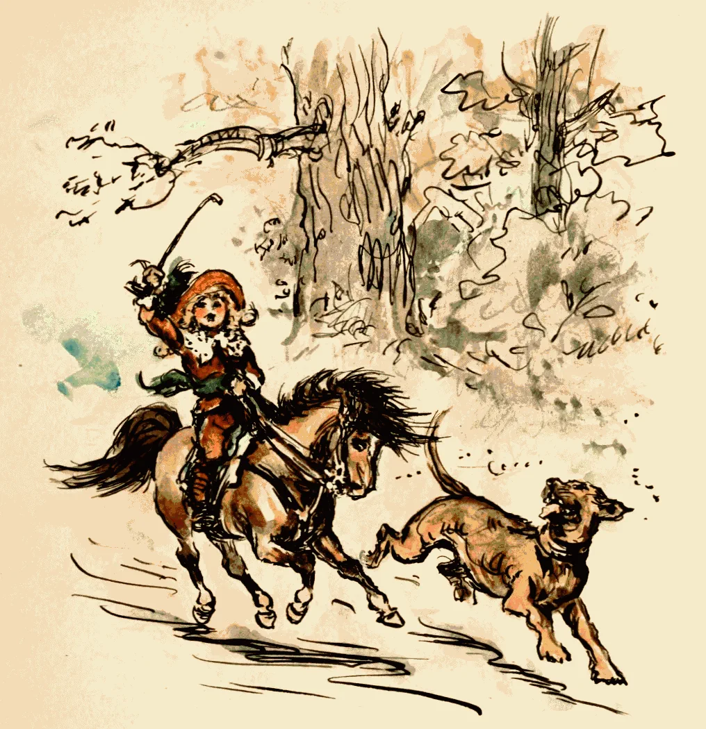 Little Lord Fauntleroy, horseback, illustration