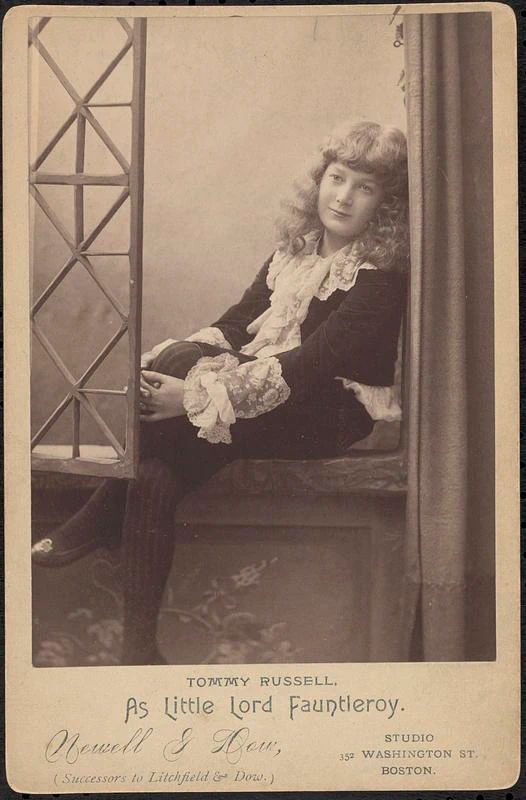 Tommy Russell as Little Lord Fauntleroy, 1890